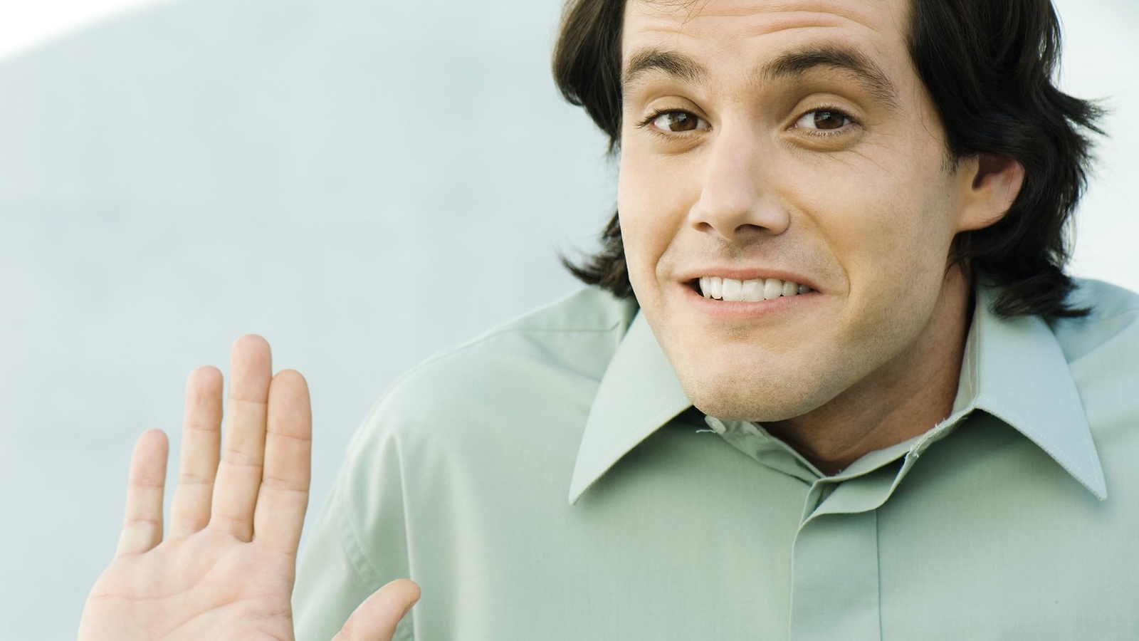 man caught talking to self